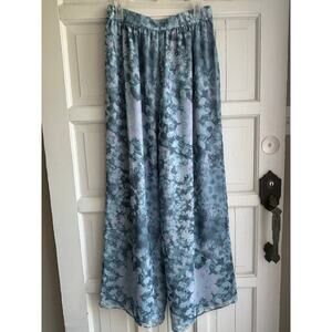 Victoria's Secret Resortwear Pull On Fully Lined Chiffon Pallazo Pants Medium